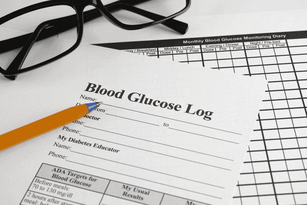 blood glucose log papers