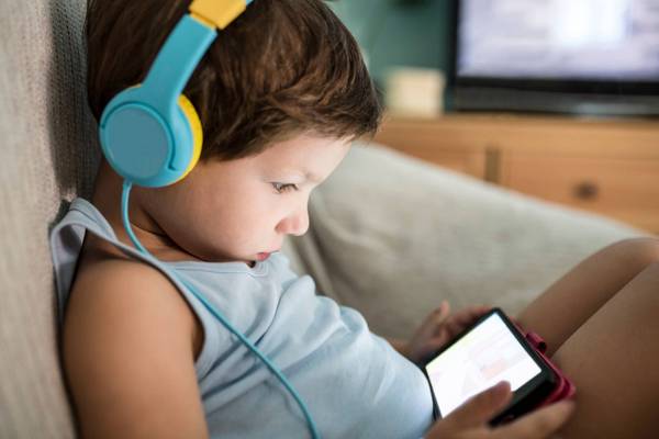 child getting too much screen time
